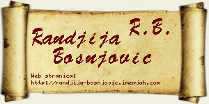 Ranđija Bošnjović vizit kartica